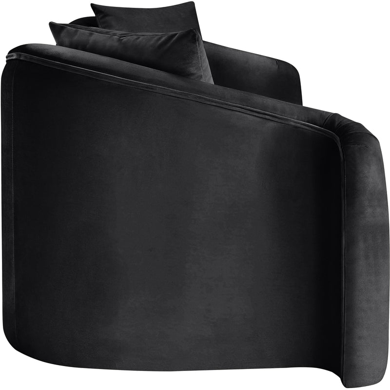 Meridian Destin Black Velvet Sofa IMAGE 7