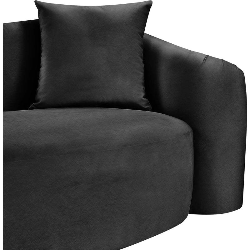 Meridian Destin Black Velvet Sofa IMAGE 9