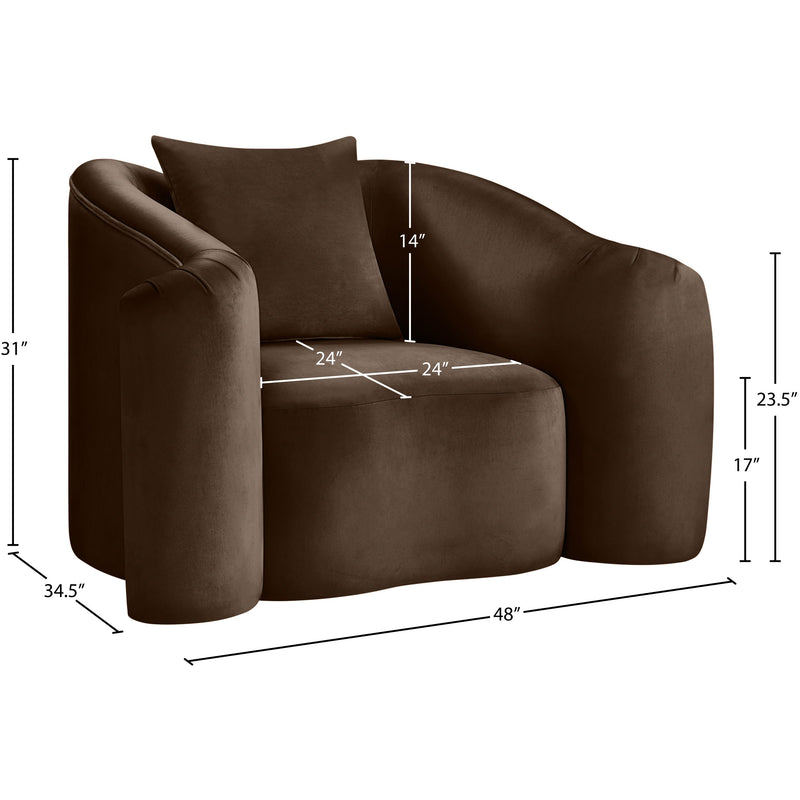 Meridian Destin Brown Velvet Chair IMAGE 17