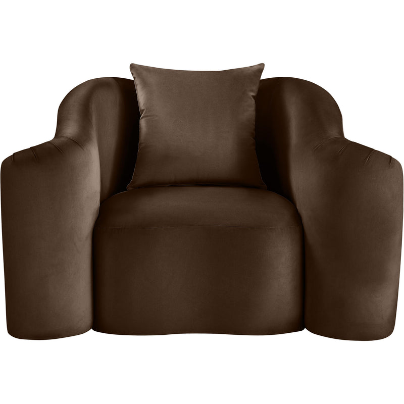 Meridian Destin Brown Velvet Chair IMAGE 3