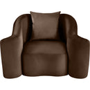 Meridian Destin Brown Velvet Chair IMAGE 4