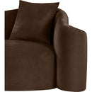 Meridian Destin Brown Velvet Loveseat IMAGE 11