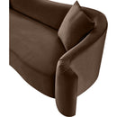 Meridian Destin Brown Velvet Loveseat IMAGE 12