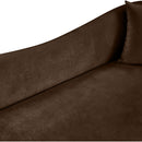 Meridian Destin Brown Velvet Loveseat IMAGE 8