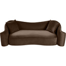 Meridian Destin Brown Velvet Sofa IMAGE 4