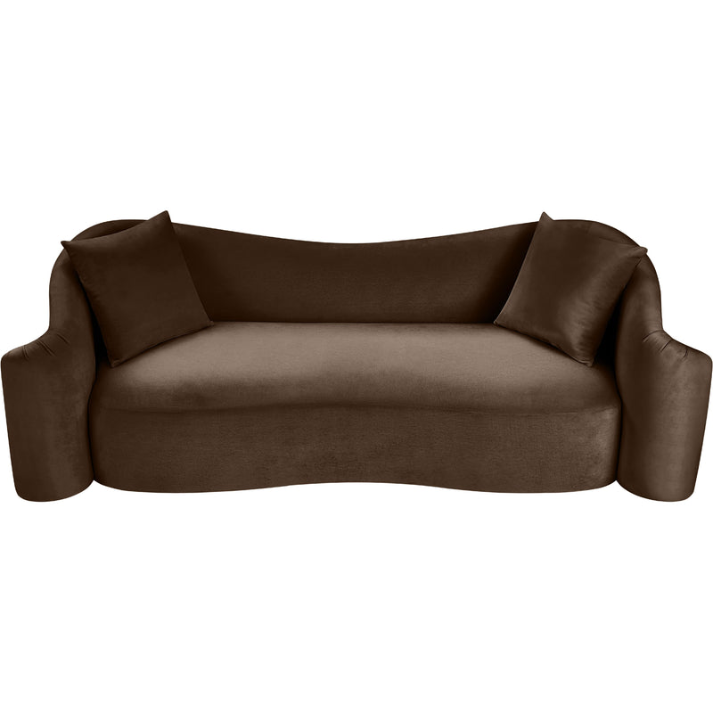 Meridian Destin Brown Velvet Sofa IMAGE 4