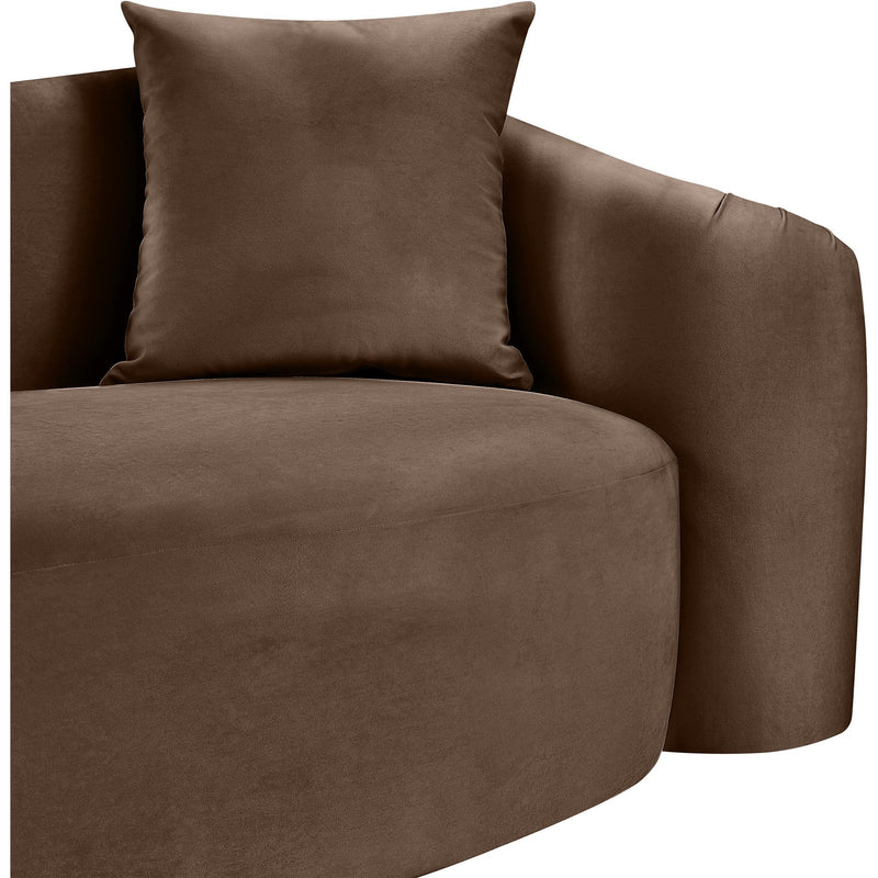 Meridian Destin Brown Velvet Sofa IMAGE 9