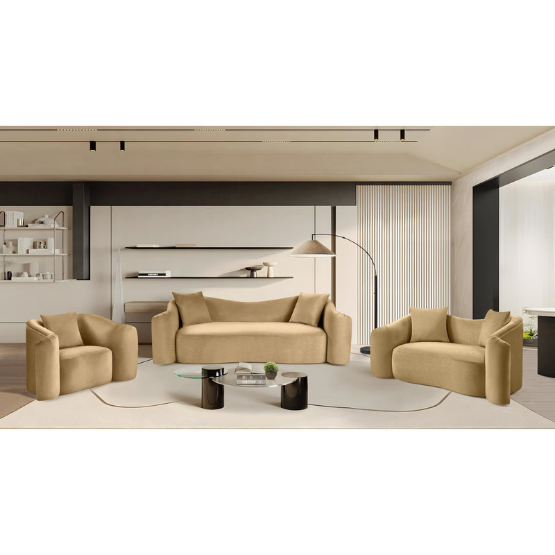 Meridian Destin Camel Velvet Chair IMAGE 19