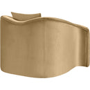 Meridian Destin Camel Velvet Chair IMAGE 6