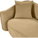 Meridian Destin Camel Velvet Loveseat IMAGE 13