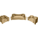 Meridian Destin Camel Velvet Loveseat IMAGE 14
