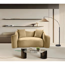 Meridian Destin Camel Velvet Loveseat IMAGE 2