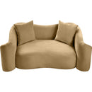 Meridian Destin Camel Velvet Loveseat IMAGE 4