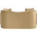 Meridian Destin Camel Velvet Loveseat IMAGE 5