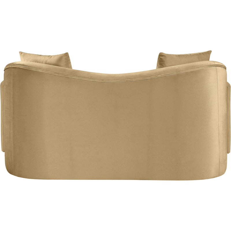 Meridian Destin Camel Velvet Loveseat IMAGE 5