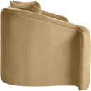 Meridian Destin Camel Velvet Loveseat IMAGE 7