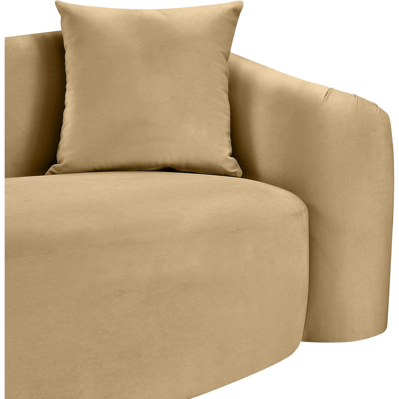 Meridian Destin Camel Velvet Loveseat IMAGE 9
