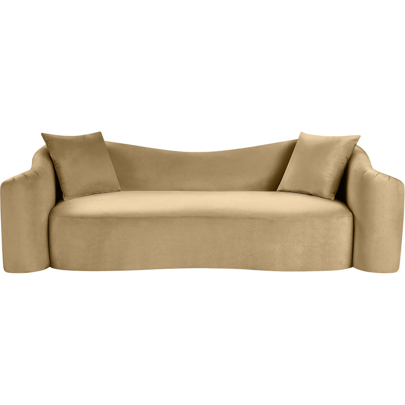 Meridian Destin Camel Velvet Sofa IMAGE 3