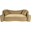 Meridian Destin Camel Velvet Sofa IMAGE 4