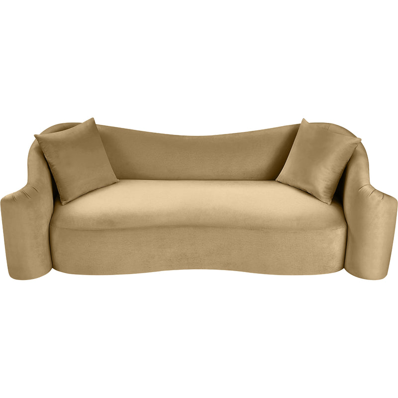 Meridian Destin Camel Velvet Sofa IMAGE 4