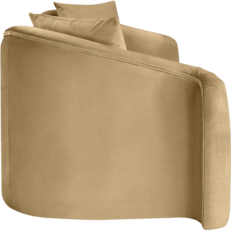 Meridian Destin Camel Velvet Sofa IMAGE 7