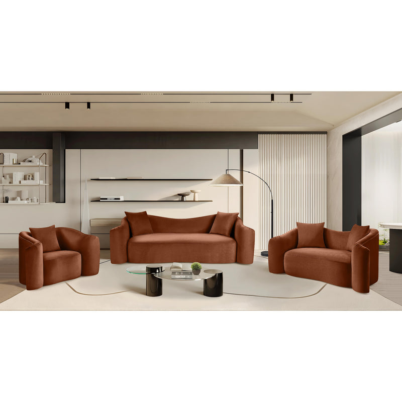 Meridian Destin Cognac Velvet Chair IMAGE 19