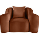 Meridian Destin Cognac Velvet Chair IMAGE 3