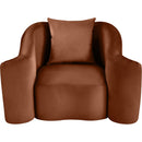 Meridian Destin Cognac Velvet Chair IMAGE 4
