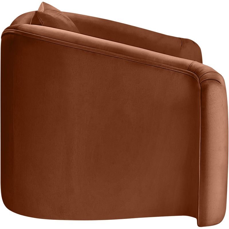 Meridian Destin Cognac Velvet Chair IMAGE 7
