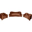 Meridian Destin Cognac Velvet Loveseat IMAGE 14