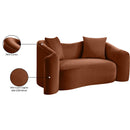 Meridian Destin Cognac Velvet Loveseat IMAGE 18
