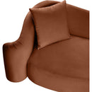 Meridian Destin Cognac Velvet Sofa IMAGE 10