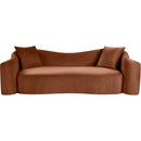 Meridian Destin Cognac Velvet Sofa IMAGE 3