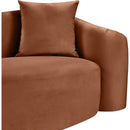 Meridian Destin Cognac Velvet Sofa IMAGE 9