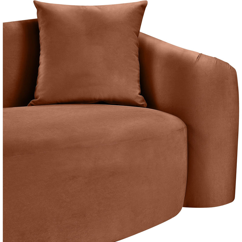 Meridian Destin Cognac Velvet Sofa IMAGE 9