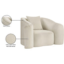Meridian Destin Cream Velvet Chair IMAGE 18