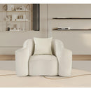 Meridian Destin Cream Velvet Chair IMAGE 2