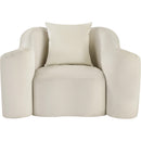 Meridian Destin Cream Velvet Chair IMAGE 3