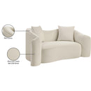 Meridian Destin Cream Velvet Loveseat IMAGE 18
