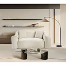 Meridian Destin Cream Velvet Loveseat IMAGE 2