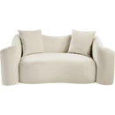 Meridian Destin Cream Velvet Loveseat IMAGE 3