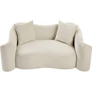 Meridian Destin Cream Velvet Loveseat IMAGE 4
