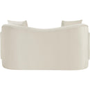 Meridian Destin Cream Velvet Loveseat IMAGE 5