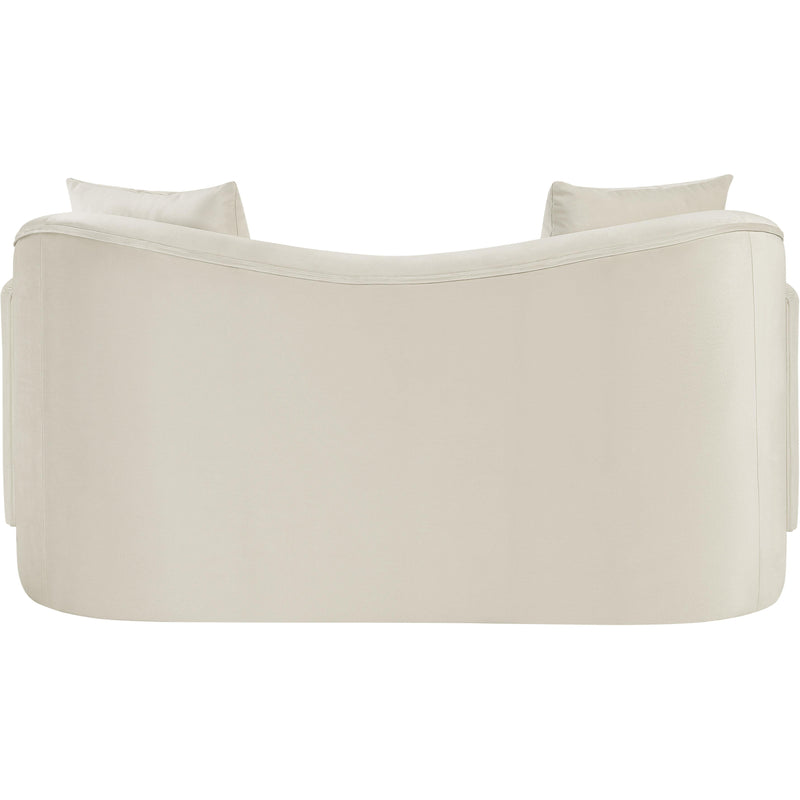 Meridian Destin Cream Velvet Loveseat IMAGE 5