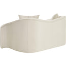 Meridian Destin Cream Velvet Loveseat IMAGE 6