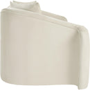 Meridian Destin Cream Velvet Loveseat IMAGE 7