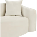 Meridian Destin Cream Velvet Loveseat IMAGE 9