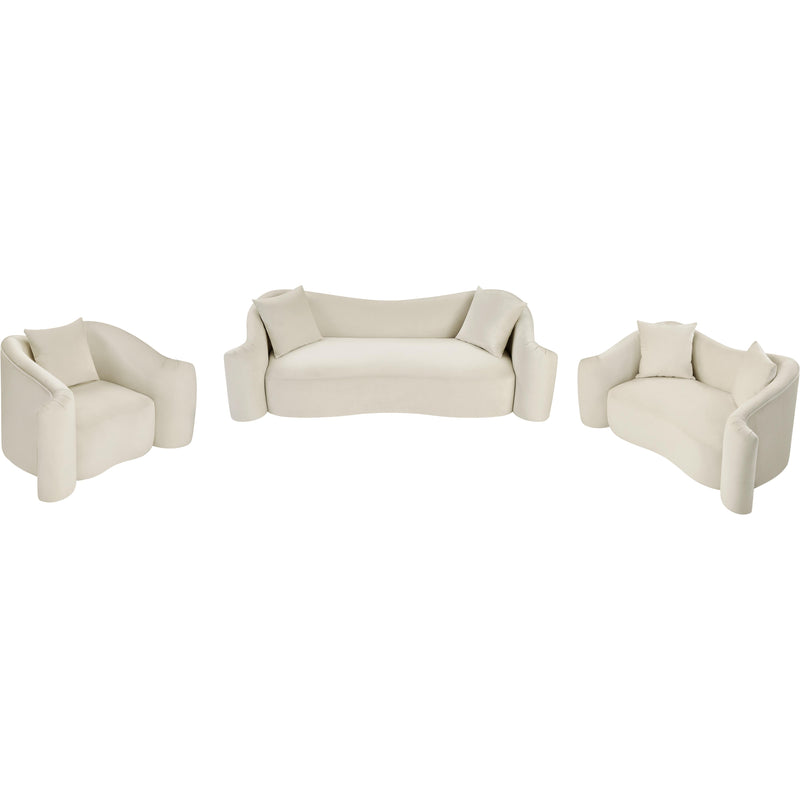 Meridian Destin Cream Velvet Sofa IMAGE 14
