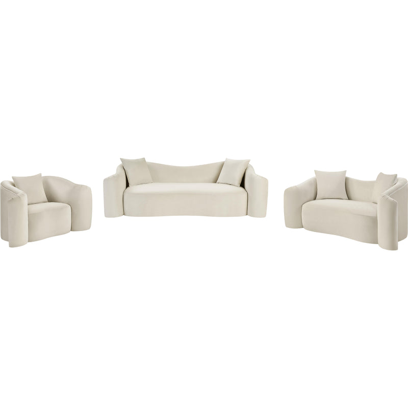 Meridian Destin Cream Velvet Sofa IMAGE 15