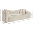 Meridian Destin Cream Velvet Sofa IMAGE 17